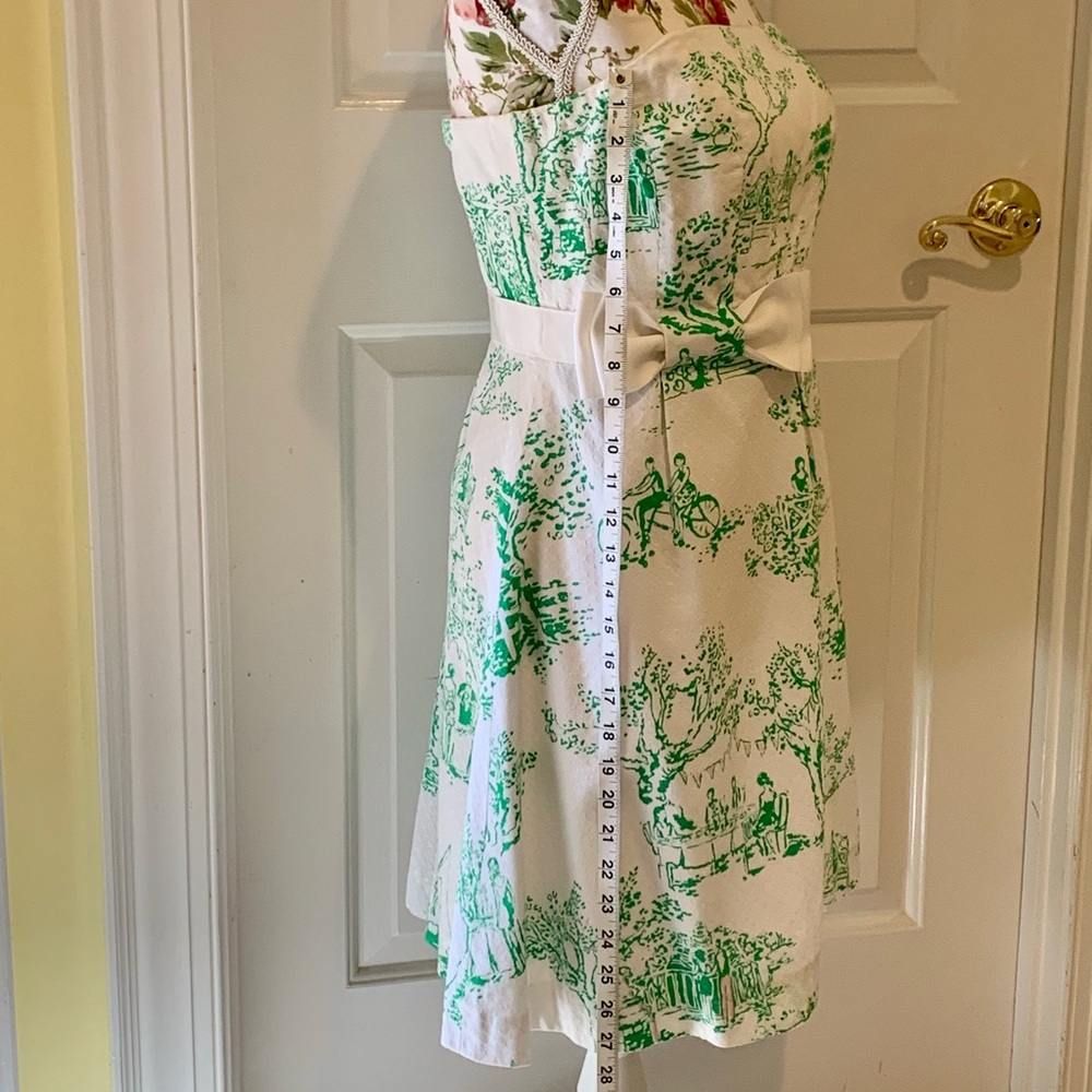 Lilly Pulitzer Strapless dress in Resort White Spring Fever Toile size 8 - Picture 4 of 11
